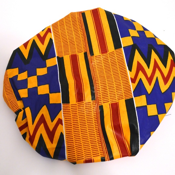 COPY - Reversible SATIN/ African Ethnic Ankara Bonnet - Picture 4 of 5